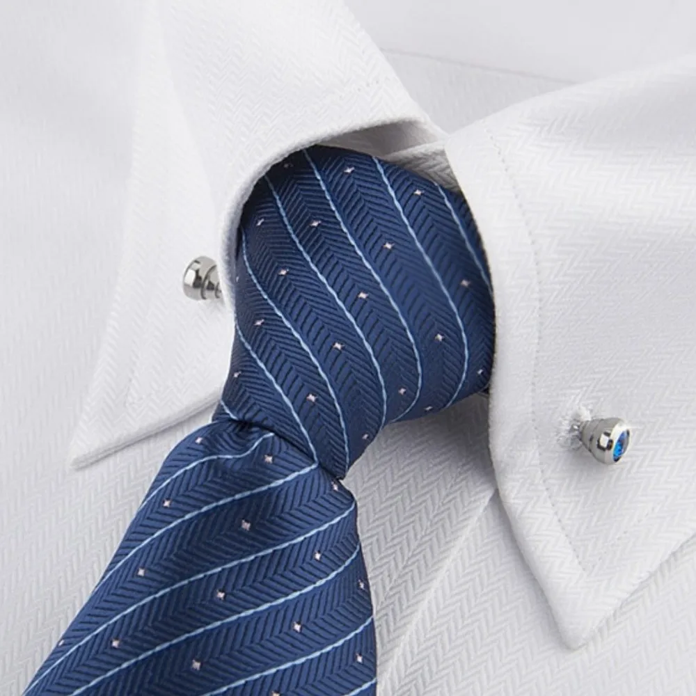 Exquisite Spiral Buckle Crystal Tie Collar Needle Mini Vintage Shirt Collar Pin Elegant Detachable Neckline Pin Banquet