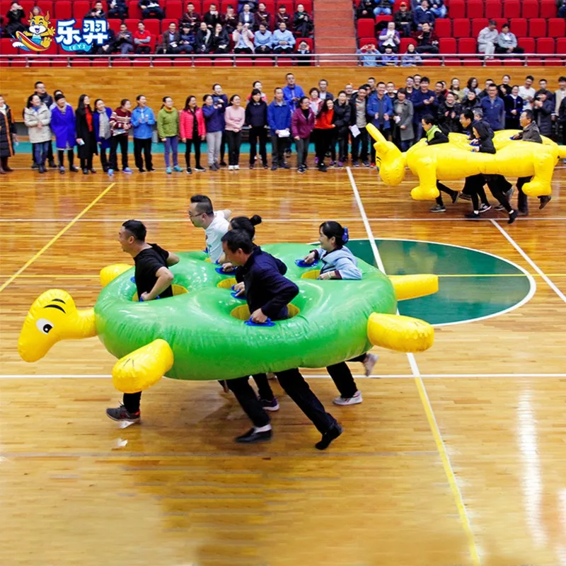 Outdoor Sports Entertainment Team Building Inflatable Rabbit Race Game Set Tortoise Rabbit Race