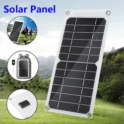 Solar Panel 5V Monocrystallin Flexible Portable Outdoor Waterproof Solar Cell Car Ship Camping Hiking Travel Cell Phone Charger