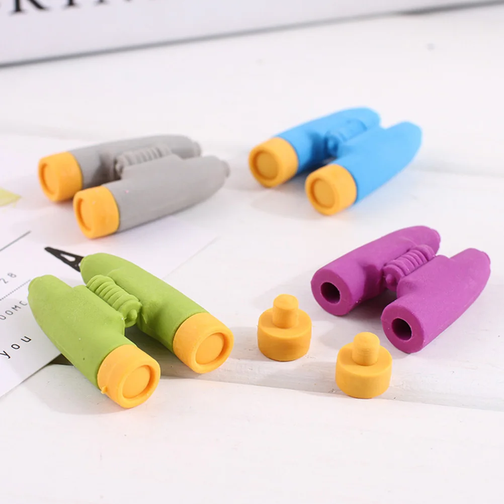 

20pcs Telescope Cute Cartoon Kids School Supplies Kids Children Drawing Erasers Erasers Travel Gifts Safe Material