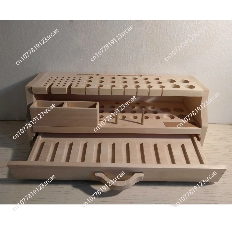 

New Rubber Wood Leather Tool Storage Rack, Multifunctional DIY Handmade Leather Cutting Tool Carving Knife Solid Wood Tool Rack