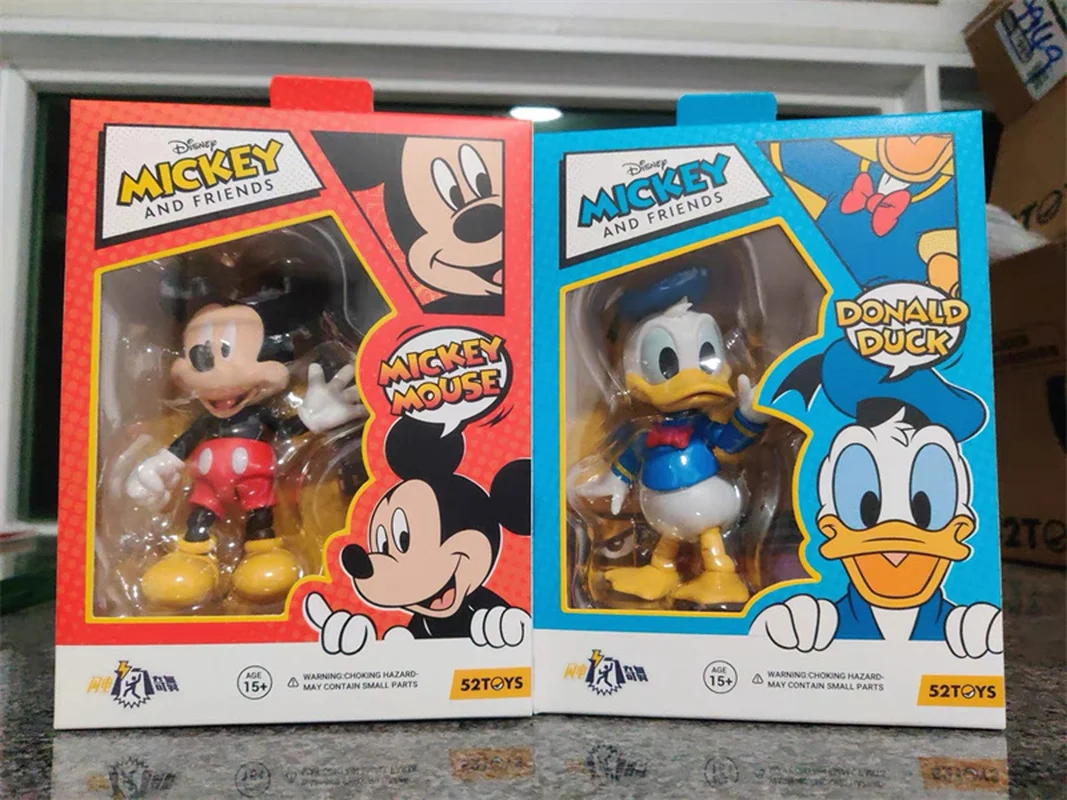 Disney Cartoon Mickey And Friends Original Toys Animal Dolls Original Animals Toy Movable Donald Duck Handmade Gift Set Toys