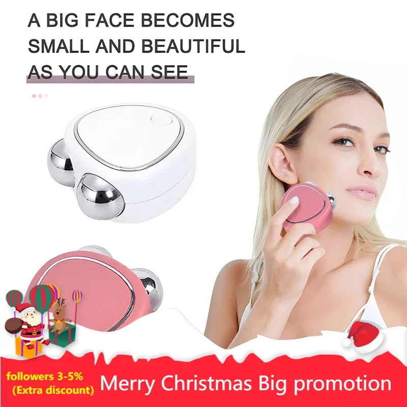 EMS Facial Lifting Massage Machine portatile Microcurrent Roller Skin Tightening ringiovanimento bellezza ricarica viso antirughe