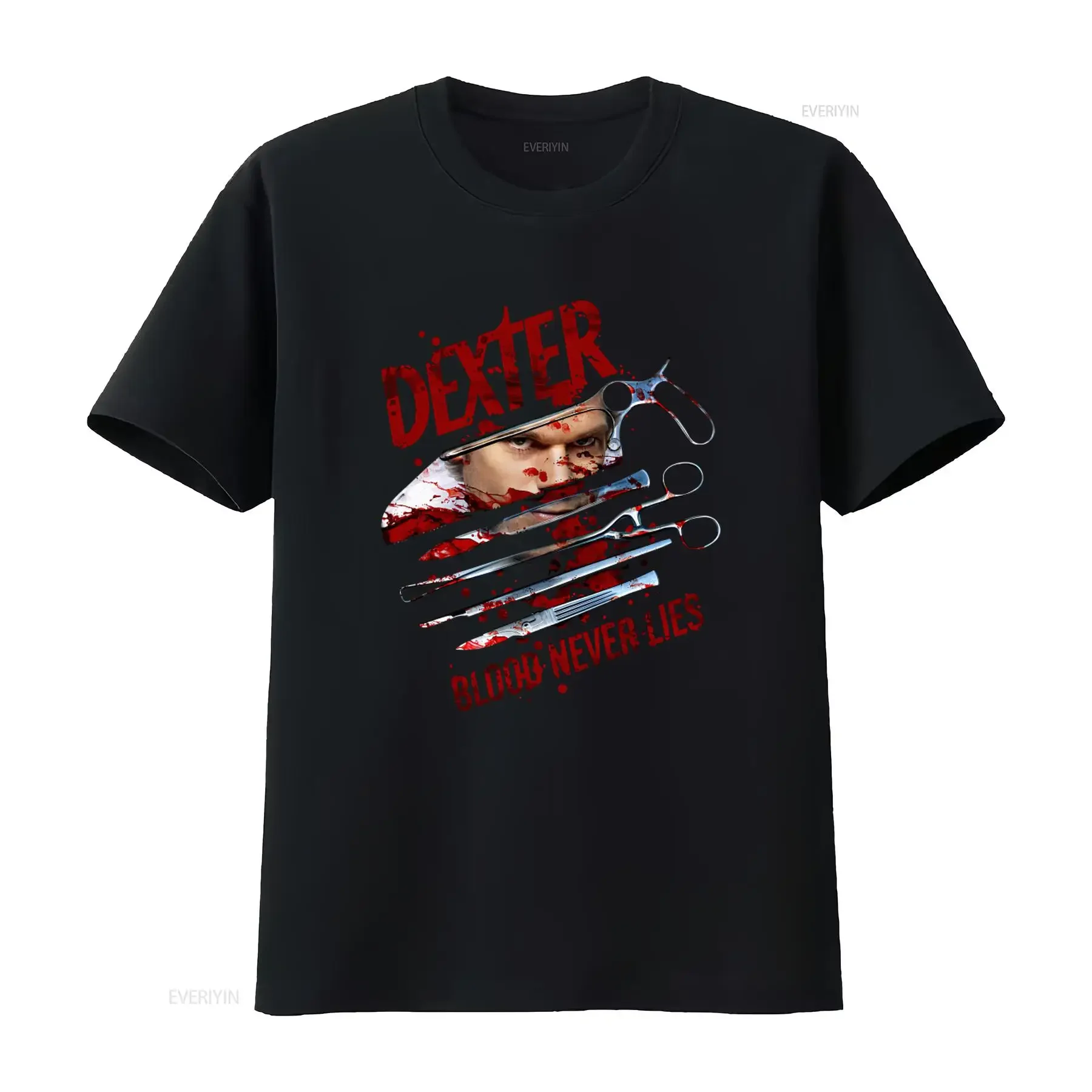 Showtime Dexter Blood Never Lies Licensed Adult T Shirt Perfect for Fans of the Series vintage Washed graphic fashion Versatile