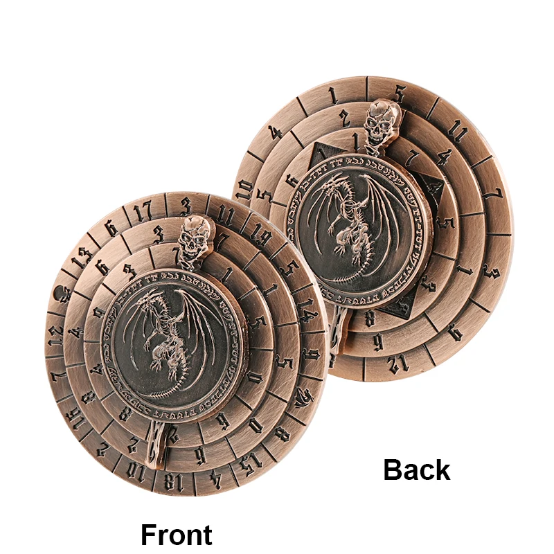 Spinner Dice 7-in-1Metal DND Dice Set Unique Dice Spinner Antique Rotate Metal D&D Dice for Dungeons and Dragons RPG Gaming Dice