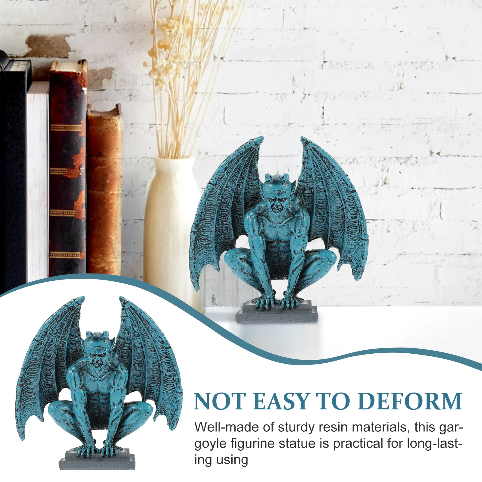 

Resin Statue Outdoor Decoration Gothic Monster Ornament Home Office Horror Statue Garden Lawn