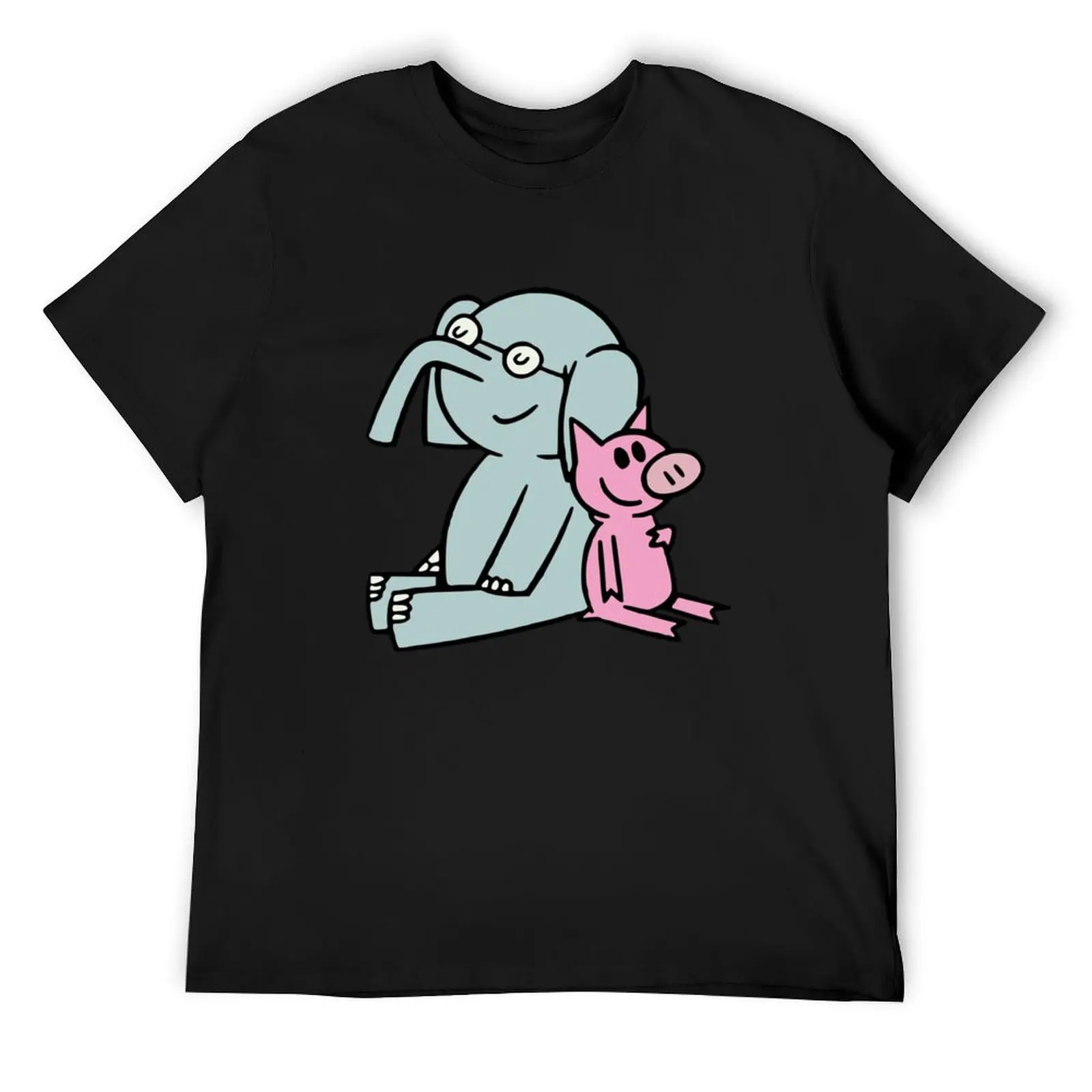 Elephant and Piggie - Gerald and Piggie 4 T-Shirt Short sleeve tee oversized t shirt summer top men tshirt