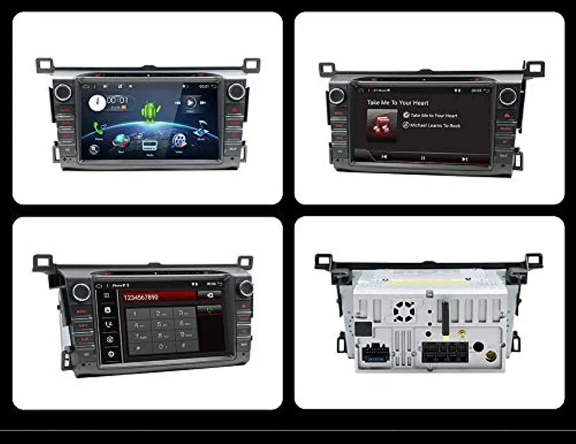 Android Double Din Radio Car Stereo with Navigation fit Toyota RAV4 2013-2018 bt Head Unit indash DVD Touch Screen GPS SD USB