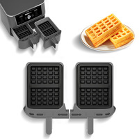 Air Fryer Waffle Mold Silicone Non Stick Pan for Ninja AF300EU AF400EU AF451EU SL400EU AF500DE Works with Most Air Fryers