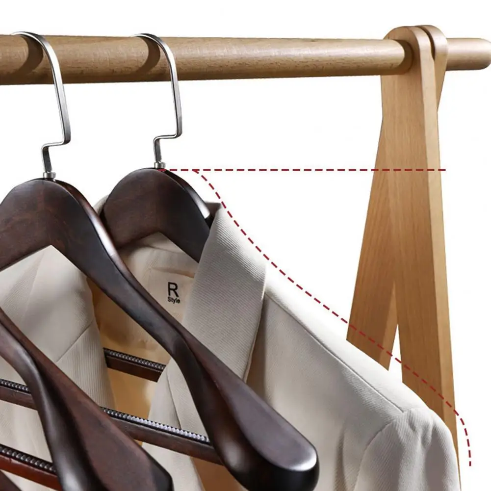 Solid Wood Wide Shoulder Clothes Hanger Household Hanger Natural Wood Clothes Drying Rack Clothing Organizer Hanging Organizer