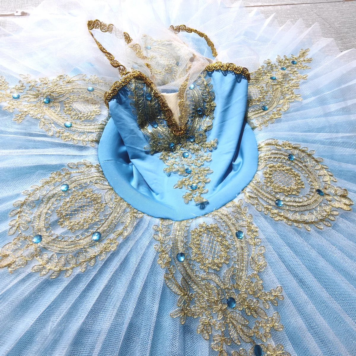 Blue Ballet Tutu Skirt Swan Lake Dance Costume Pancake Girls Classical Ballet Tutu Leotard Ballet Dress For Kids