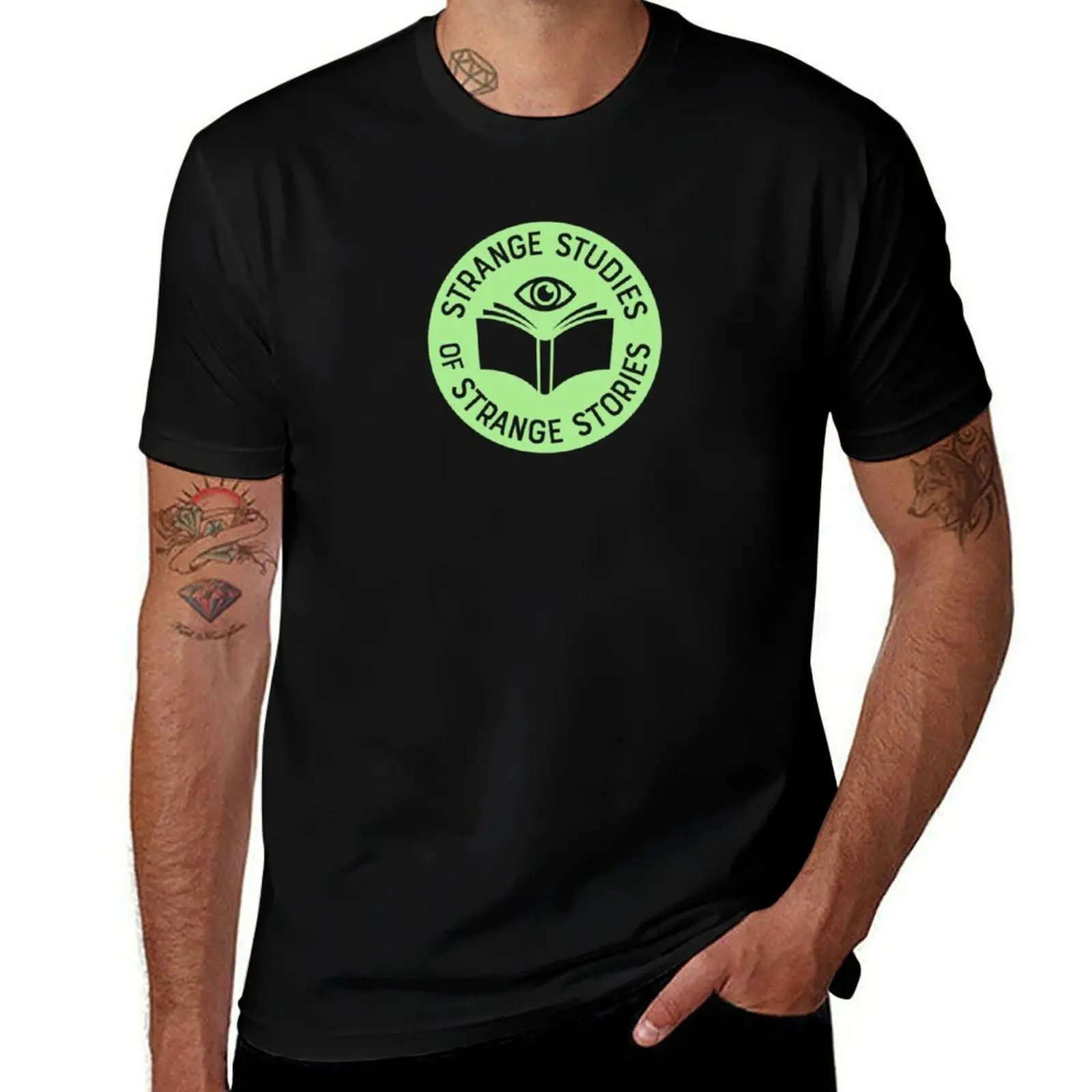 Strange Studies of Strange Stories Logo - Green T-Shirt man t shirt graphic t shirt man designer T-Shirt