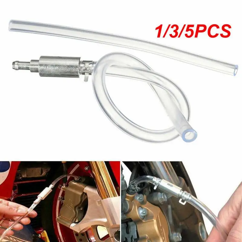 1/3/5PCS 1-Brake Fluid Bleeder Hose One Way Valve Tube Motorcycle Car Kit Replacement Adapter Kit Auto Accessories