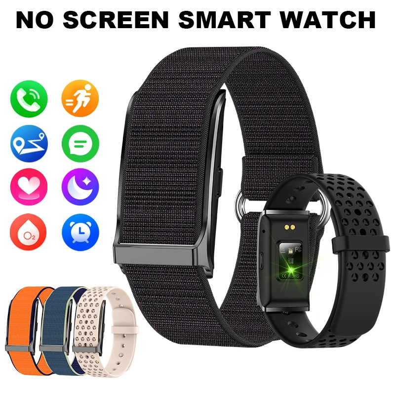 

No Screen Smart Bracelet Heart Rate Blood Pressure Sleep Monitor Pedometer Sport Fitness Tracker Men Women Smartwatch 2025 New