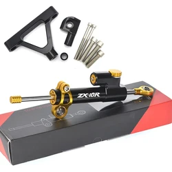 Universal motorcycle adjustable steering damper stabilizer for Kawasaki ZX10R ZX 10R ZX10 R 2004 2005