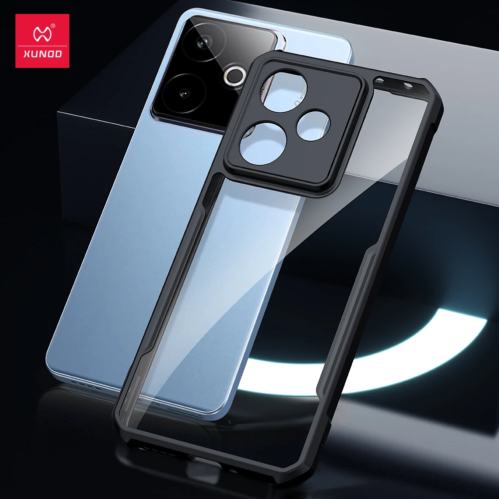Funda Xundd para Realme GT 7,GT 7T 5G Airbags a prueba de golpes PC TPU transparente protección anticaída cubierta de teléfono para Realme GT 7t чехол