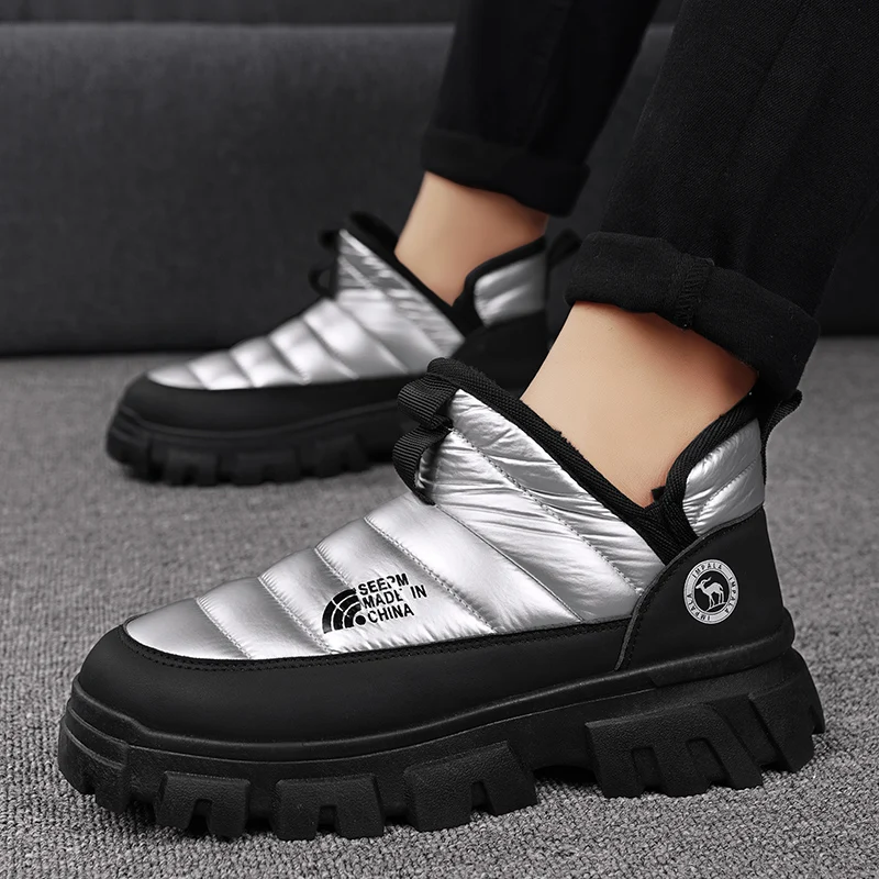 

Ankle Boots Winter Boots for Men Add Velvet Men's Sneakers Soft and Comfortable Sports and Leisure Wear-resistant Non-Slip New