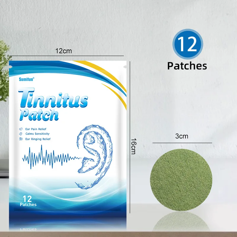 귀청소 12pcs Relaxing Ear Patch Portable Tinnitus Treatment Patch Prevent Vomitng Improve Listening Anti Headache Ear Ringing Patch