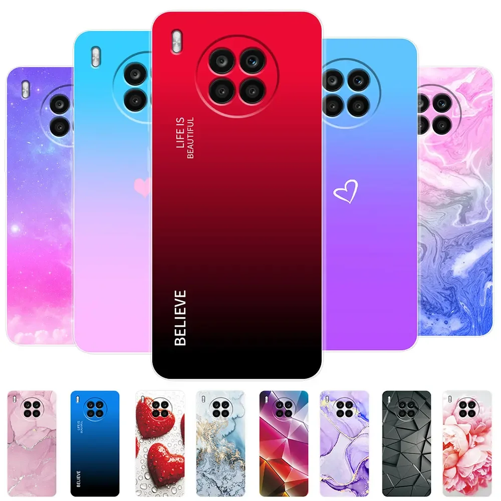 For Huawei Nova 8i Case 7i Marble Transparent Phone Case For Huawei Nova 7i Silicone Back Cover For Nova8i 7i Protective Bumper