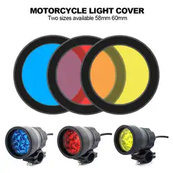 Reflektor motocyklowy żółty/czerwony/niebieski pokrywa plastikowa DIY Moto osłona na światło 3000K zmiana koloru lampy średnica powłoki 58mm/60mm