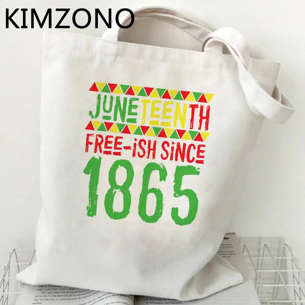 Juneteenth shopping bag handbag bolso canvas grocery cotton reusable bag cloth tote boodschappentas sac tissu