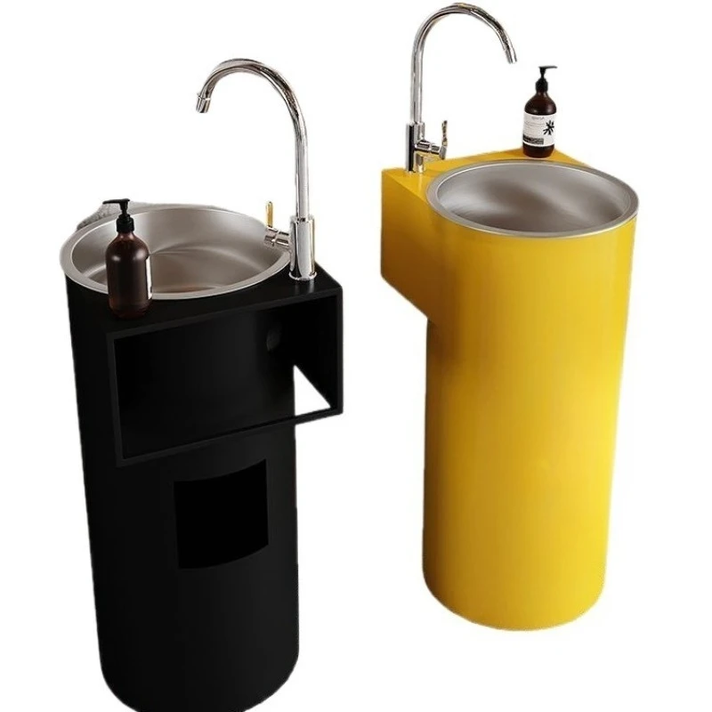 Industrial wind washbasin, restaurant stainless steel washbasin, creative retro wrought iron bathroom bar personalized washbasin