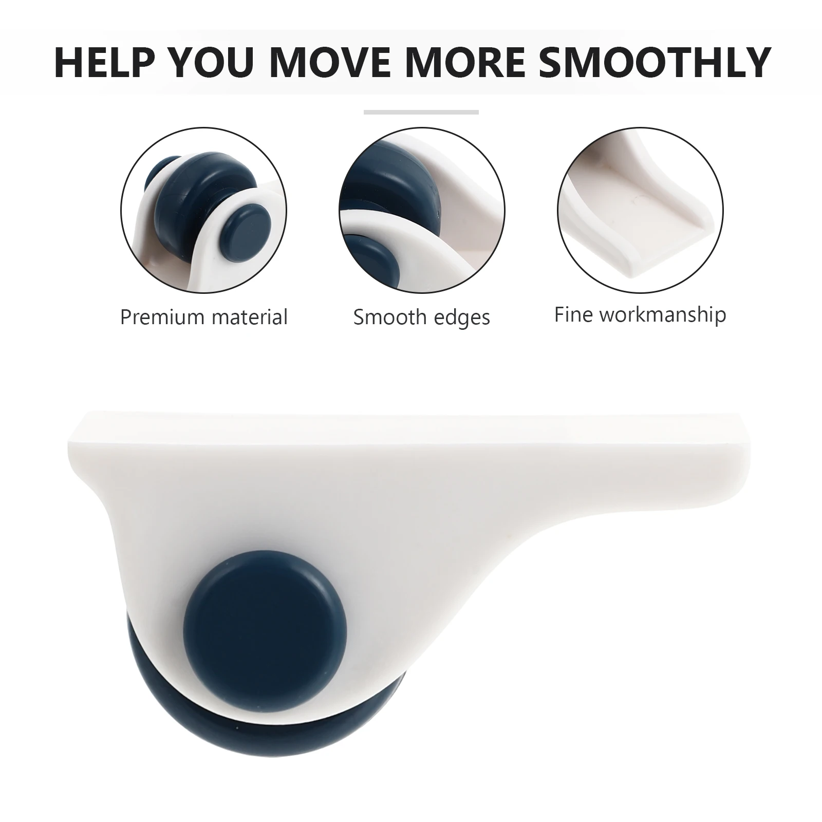 

Self Adhesive Caster Wheels for Storage Boxes ABS Material Smooth Edges Strong Capacity Silent Movement Furniture Parts