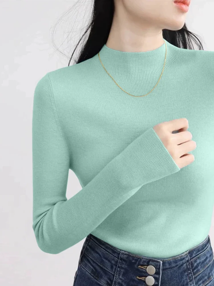 

Sweaters Jumpers Pullovers Womens Elegant Chic Woman Top Linen Fair Isle Hem Semi-Fitted Art Western Turtleneck Cashmere Modern