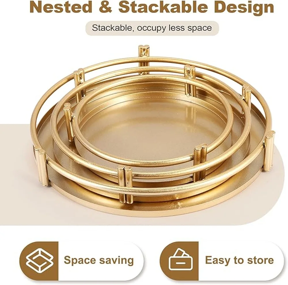 Sleek Gold Dessert Table Display Set With Cake Stand And Elegant Coasters Ensures Attractive 3