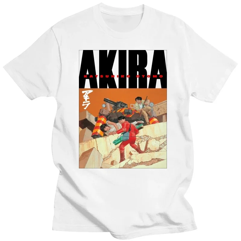 Men Summer Cotton Male Casua  Letters   Classic Tee  StreetwearAkira Vol 6  Vintage T Shirt for Men NATURAL S-5XL