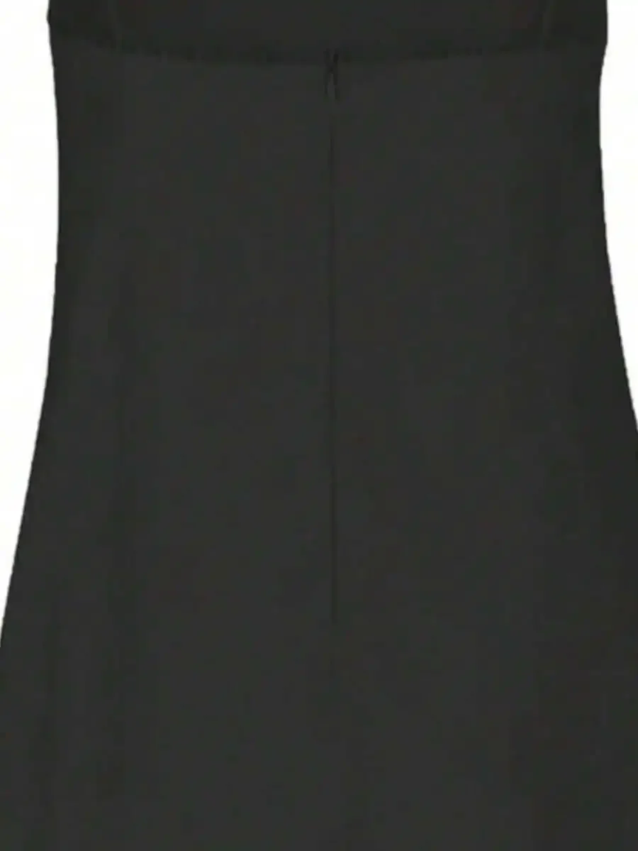 

Women Sleeveless Camisole Dress Casual Elegant Backless Spaghetti Strap Woven Black Summer Party