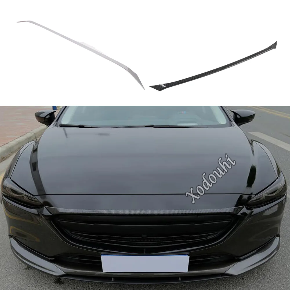 

For Mazda 6 Mazda6 Atenza 2020 2021 2022 2023 Garnish Chrome Front Engine Machine Grille Grille Stick Lid Trim Lamp Hoods 1Pcs