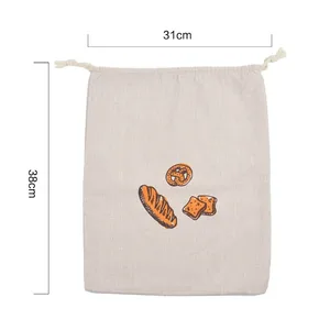 린넨 빵 가방 재사용 가능한 드로 스트링 대형 세척 가능한 저장 식품 액세서리 가정되지 않은 주방 주최자 8 최고의 판매용 빵 가방 -bread6