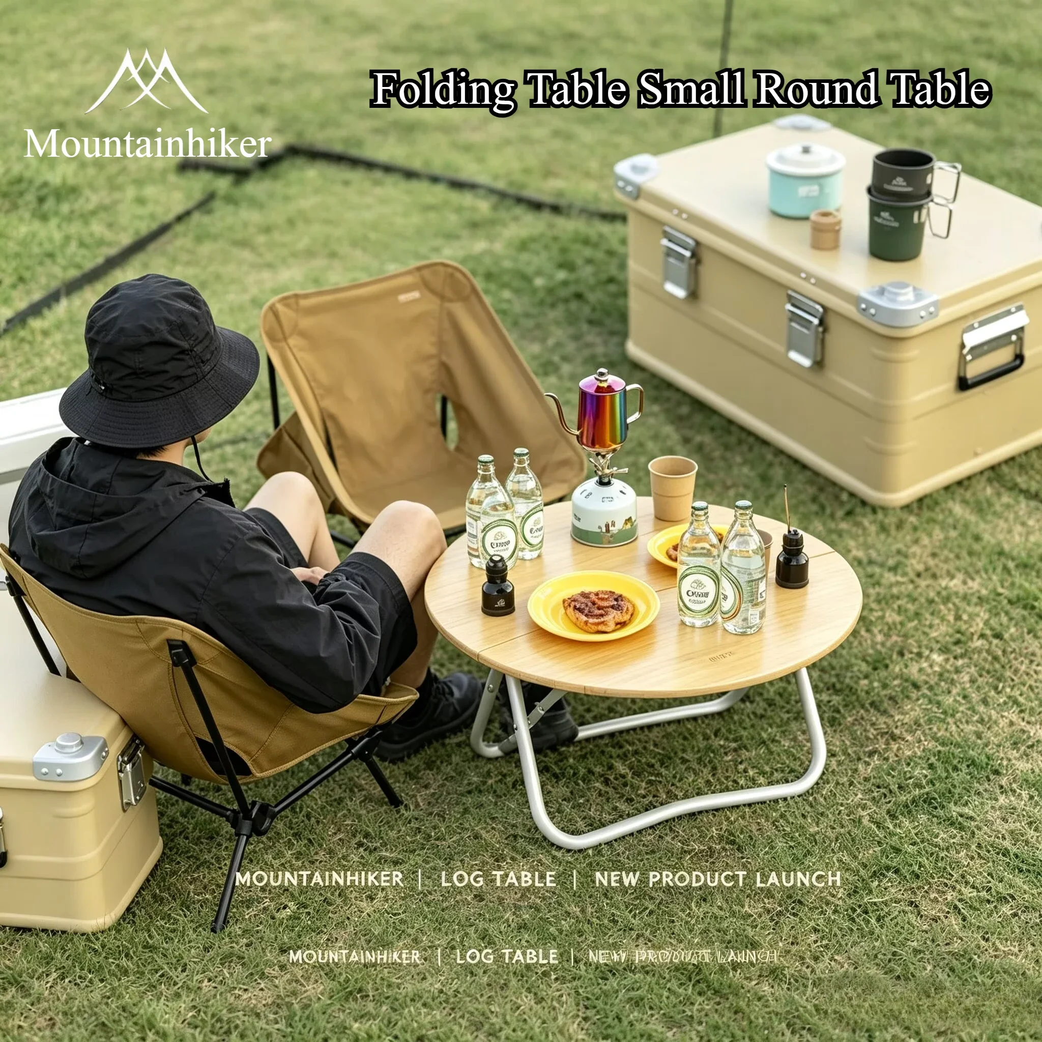 Liftable Small Round Table, Folding Table, Ultra-light Portable Table For Outdoor Camping