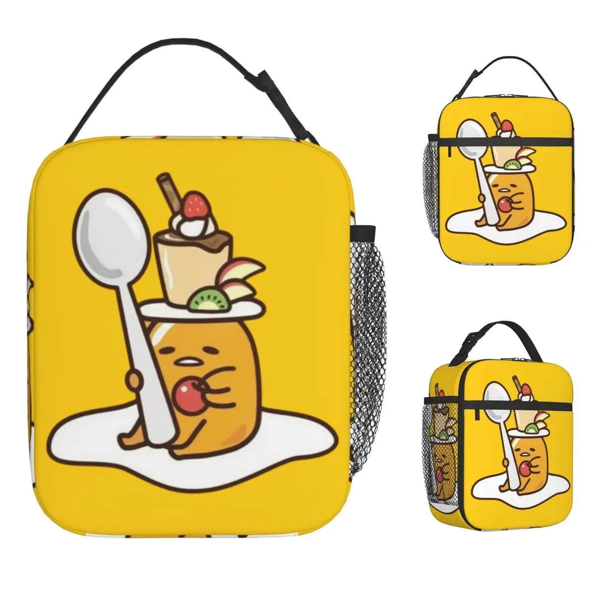 

Изолированная сумка для обеда Gudetama Термосумка Контейнер для обеда Ленивое яйцо Герметичная сумка-тоут Ланч-бокс для мужчин и женщин Офисные путешествия