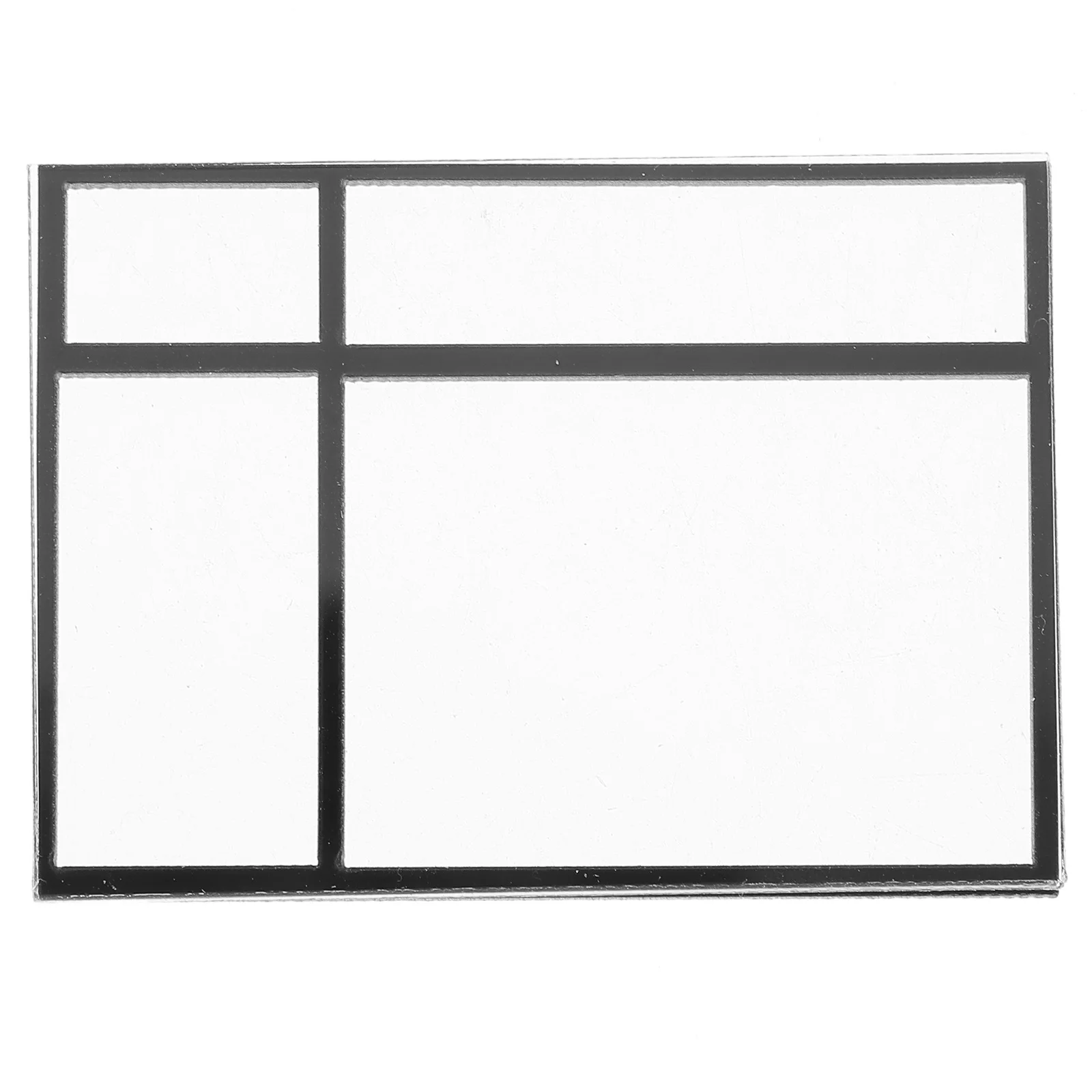 2 قطعة نوافذ منزل صغيرة الحجم إطار أكريليك واقعي لإكسسوارات المنزل المصغرة ذاتية الصنع ومشاريع صياغة أبواب بيت الدمى #6