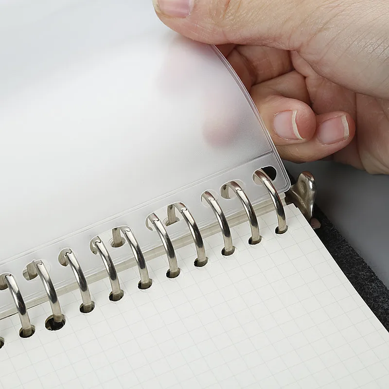 A5 A6 A7 5Pcs Binder Pockets Binder Zipper Folders for 6 Ring Notebook Divider Page Waterproof PVC Leaf Document Filing Bag