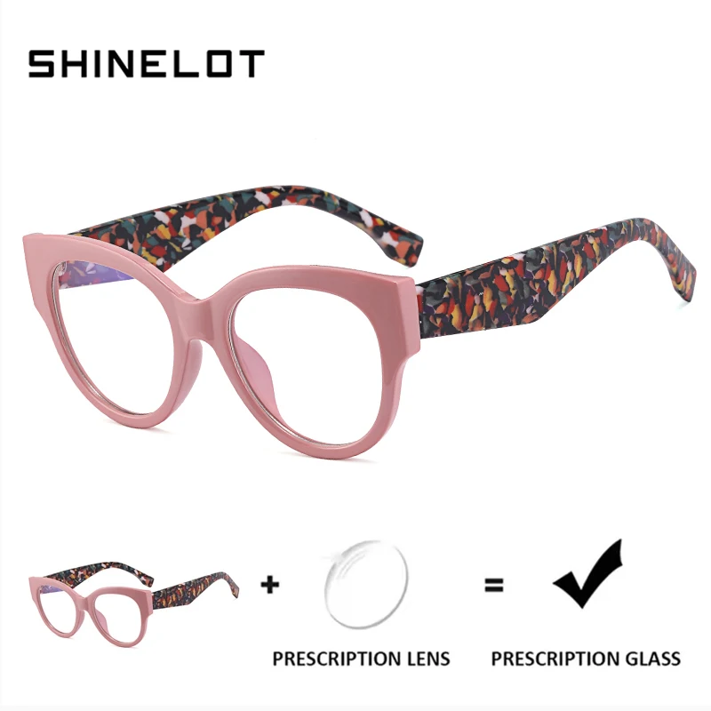 

92161 New Fashion Female Cat Eye Myopia Eyewear Prescription ADD Glasses Optical Anti Blue Light Medical Grade Eyeglasses