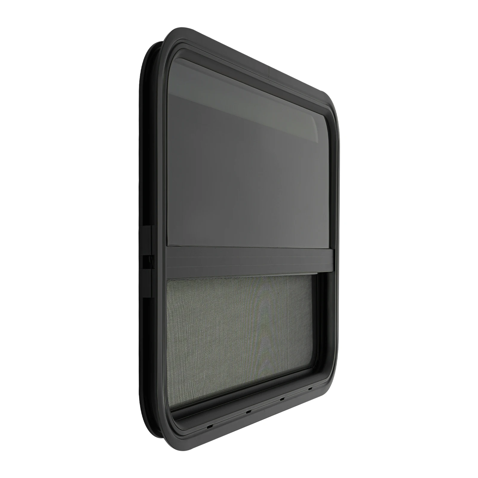 نافذة H RV مقاس 30 بوصة عرض × 20 بوصة، نافذة منزلق عمودية RV، استبدال نافذة RV، للخيام، والقوافل، والمقطورات، والنازل المتنقلة، باللون الأسود #5