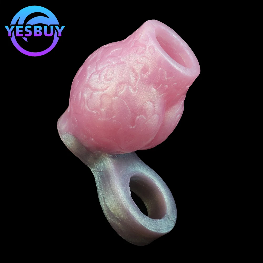 YESBUY Soft Silicone Penis Ring Three Sizes Wolf Knot Dildo Sleeve Adult Sex Toys Delay Ejaculation For Men Cock Enlargement 18+