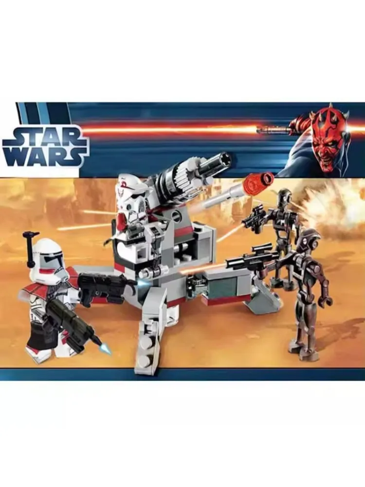 Limitowana Edycja Star Wars Elite Clone Troop i Robot Szturmowy 9488 z Manekinem Chłopca, Model do Składania — 2