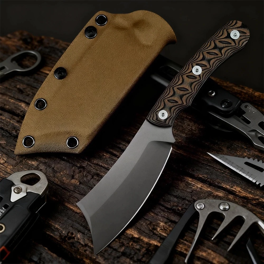 

Портативный тактический нож с фиксированным лезвием для выживания, портативный инструмент EDC для активного отдыха, сталь 8Cr13MoV и рукоять G10 для охоты и туризма