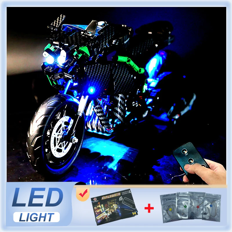 DIY RC LED Light Kit For LEGO 85001 Kawasaki H2  (Only LED Light,Without Blocks Model)