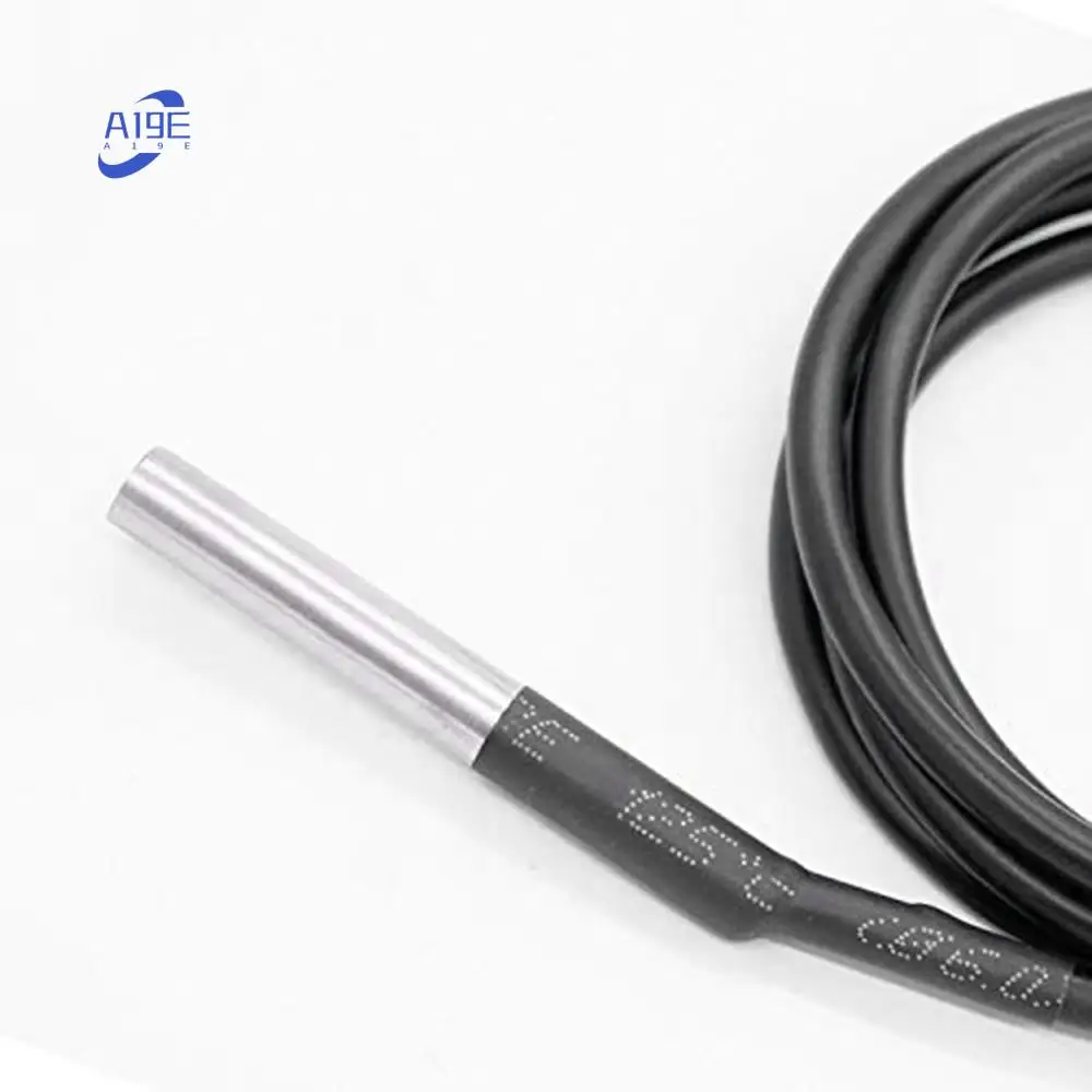 

A19E-4Pcs DS18B20 Водонепроницаемые датчики температуры Длина 1 м Цифровой термодатчик из нержавеющей стали Контроллер температуры