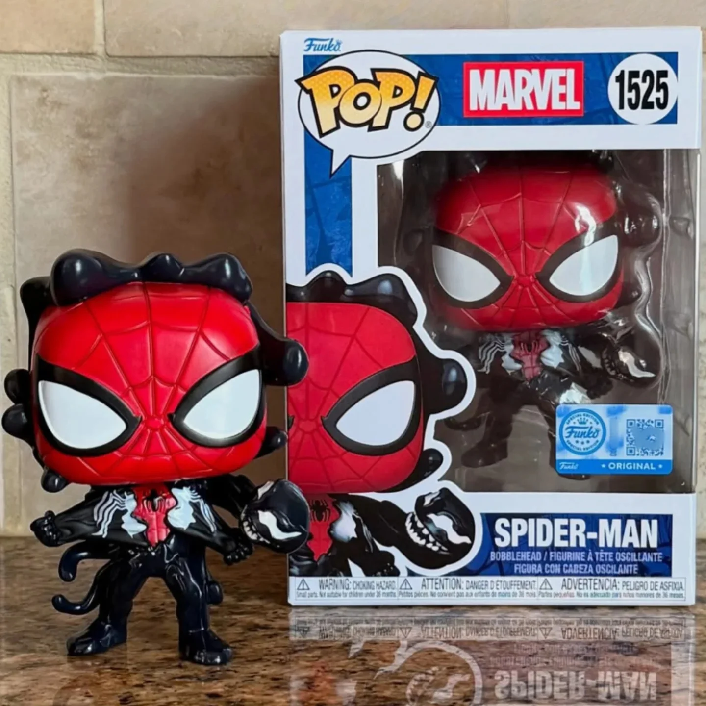 

Фигурка Человека-паука Marvel (Симбиотический союз) # Официальные коллекционные фигурки Funko Pop 1525: лимитированная серия для фанатов фильмов Marvel, игрушка-подарок