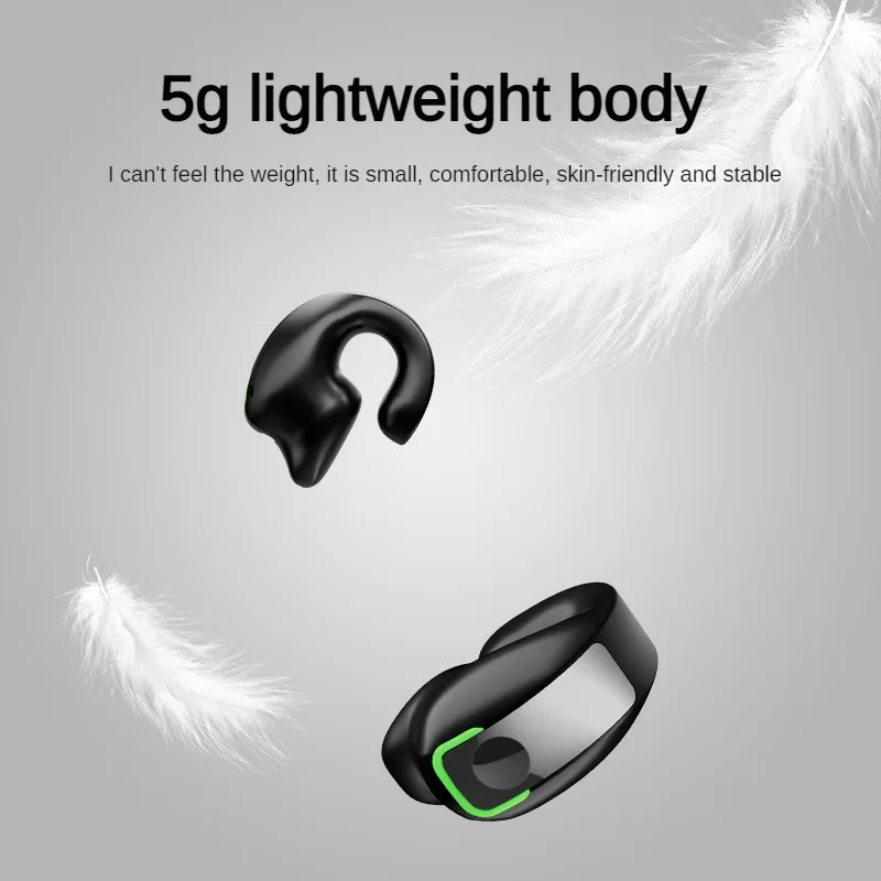 SK GD28 Bone Conduction TWS Headphones Bluetooth V5.3 Ear Clip Lightweight Business Sports Game Headset with Mic Noise Reduction