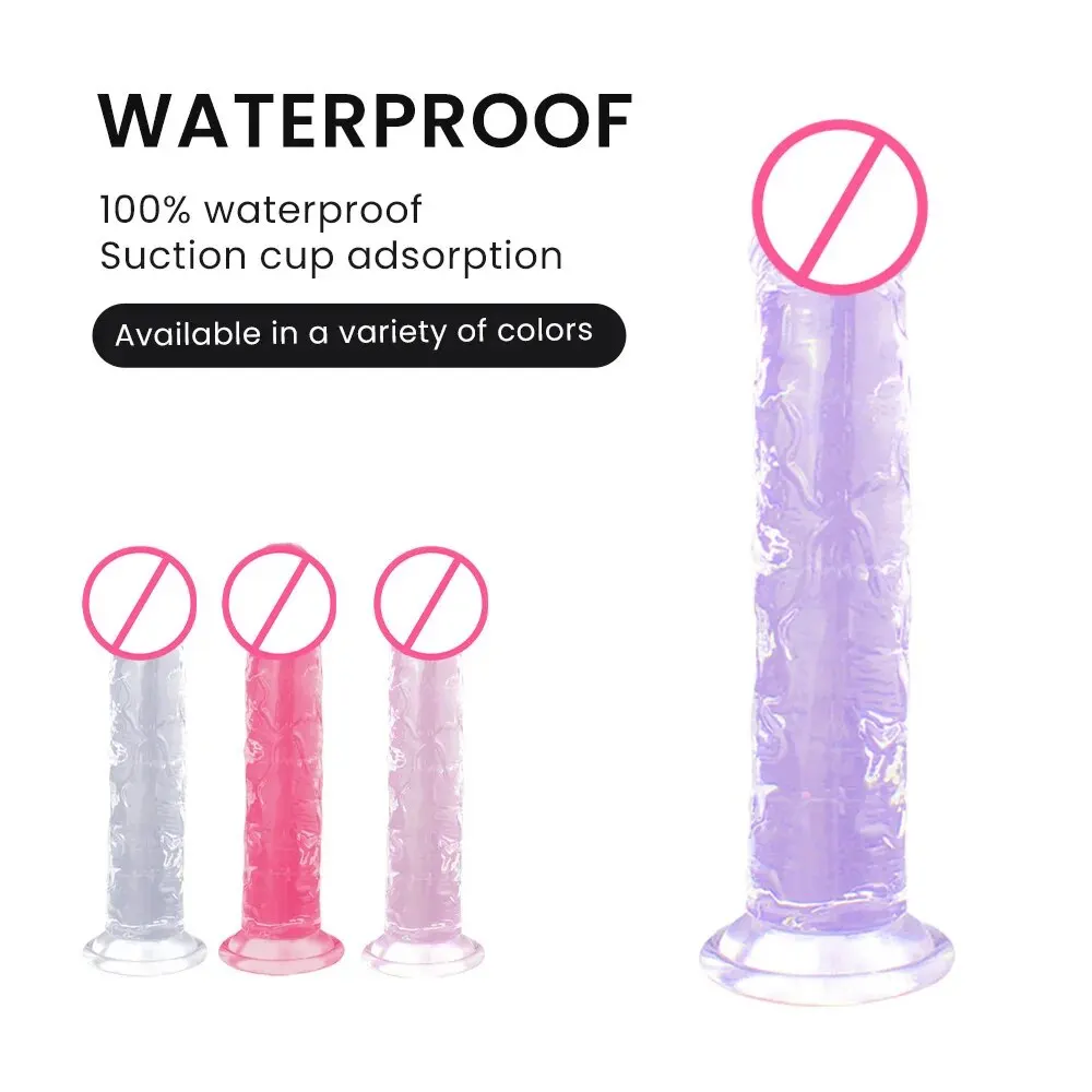 Silicon Manual Realistic Soft Dildo Adult Sex Toys Suction Cup for Women