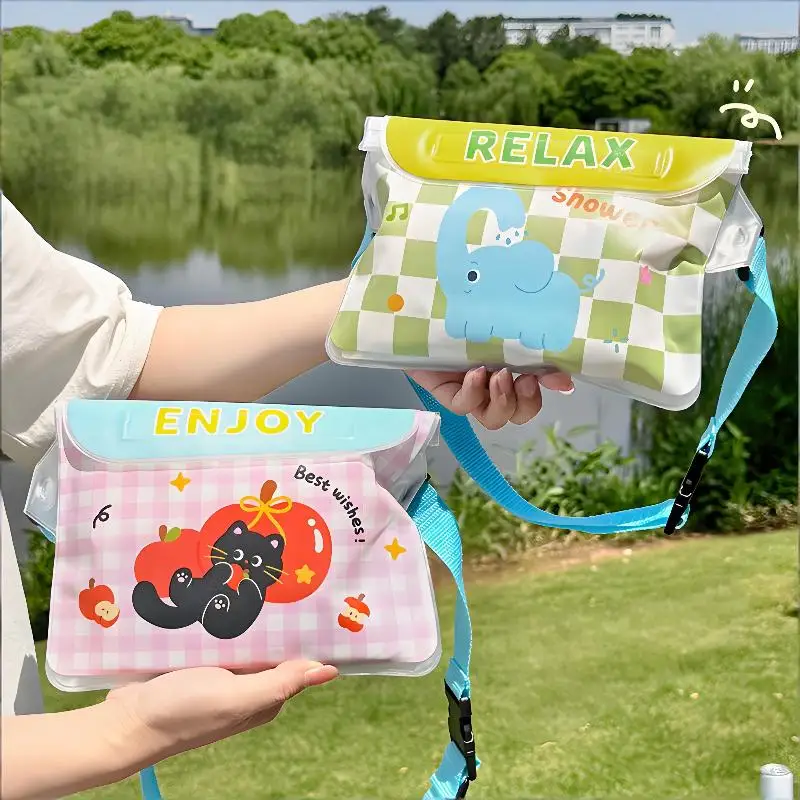Large Summer Swimming Storage Bag Waterproof Transparent Swimming Waist Bags Sealing Drift Diving Shoulder Waist Pack Bag