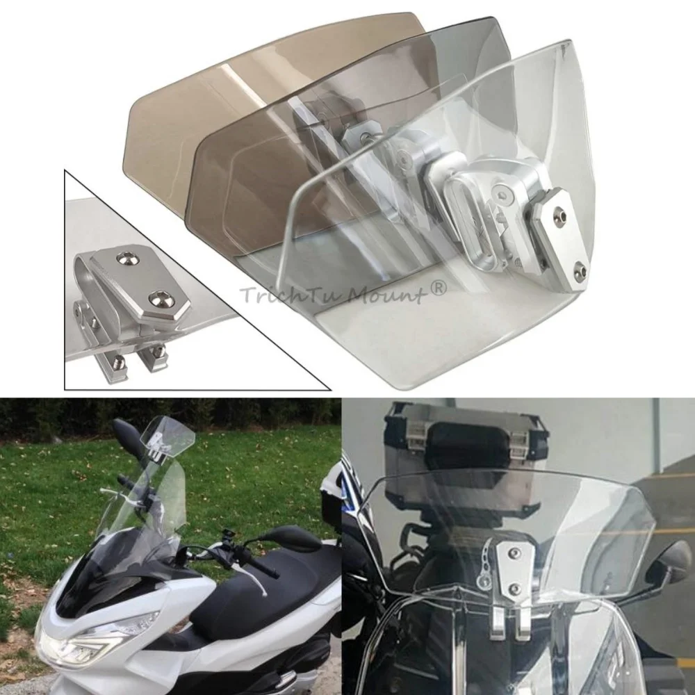 

Universal Motorcycle Risen Clip On Windscreen Windshield Extension Spoiler Air Deflector For Harley Honda Yamaha motocross