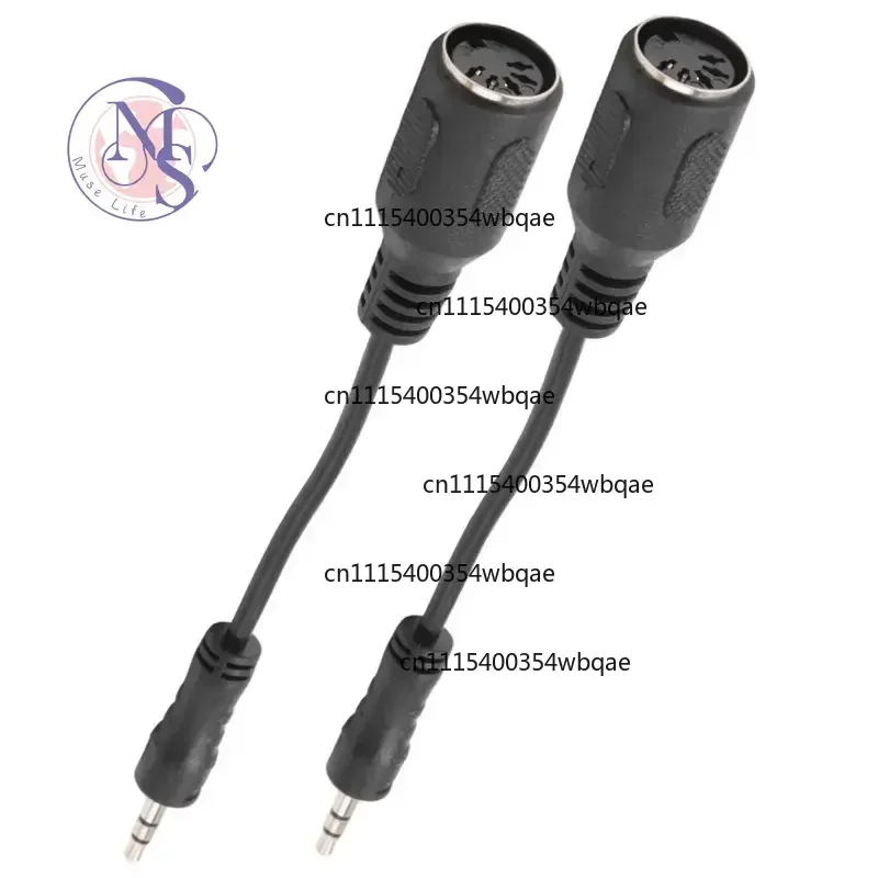 ZOCI-FOR-2Pcs Type-A MIDI To 3.5mm Adapter 5.9In MIDI Female To TRS Male Breakout Cable Audio Converter For Synths Keyboards